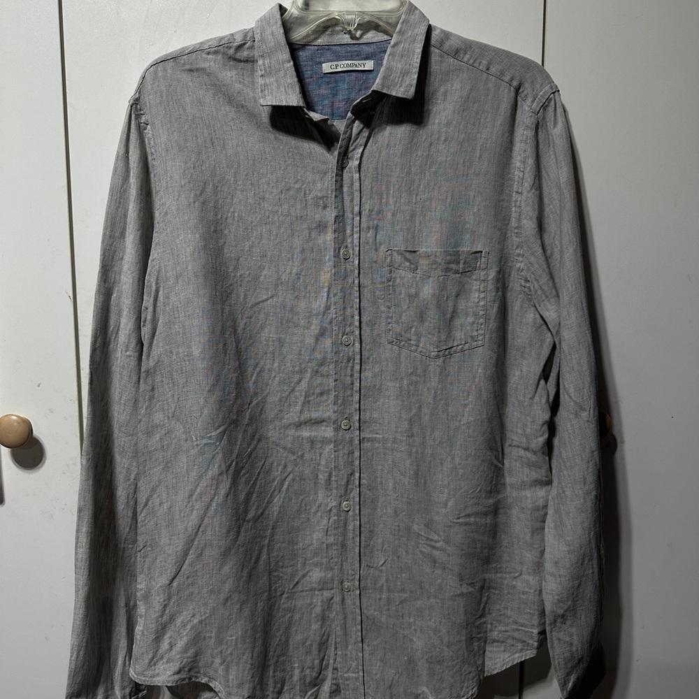 C.P. COMPANY Linen blend shirt in great condition.  Euro size L (more like US M)